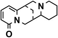 Structural formula of a quinolizidine alkaloid