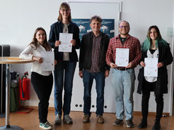 Marion Lemoine, Ronja Krüsemer, IMPRS-Sprecher Holger Schielzeth, Johannes Körnig und Iulia Barutia.